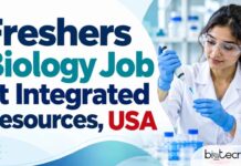 Freshers Biology Job at Integrated Resources, USA | Apply Now For Assistant Scientist Role Freshers Biology Job at Integrated Resources, USA. Review HPLC, qPCR and ELISA responsibilities, qualifications, and apply online.