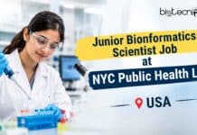 Junior Bioinformatics Scientist Job at NYC Public Health Lab, USA | Apply & Earn Upto $99,927.00 Junior Bioinformatics Scientist