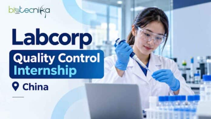 Apply for the Labcorp quality control internship in Shanghai, China. Biology and related science students can gain paid QC experience.