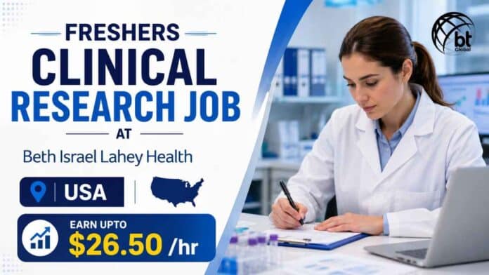 Explore the Clinical Research Coordinator Job at Beth Israel Lahey Health in Burlington, MA. Fresh graduates can apply for $26.50/hr pay.