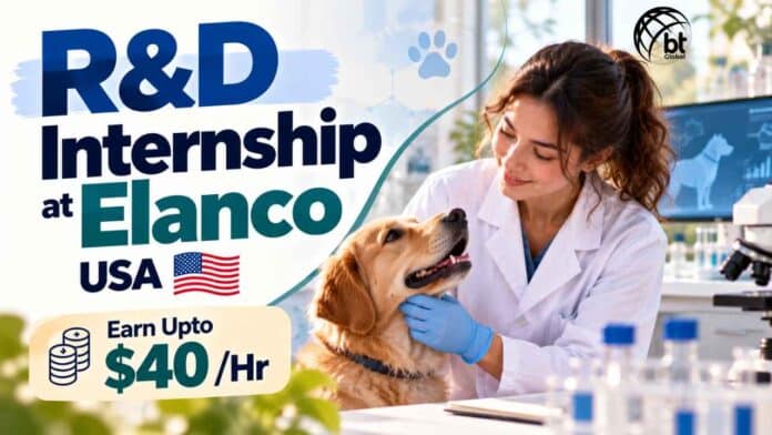 Elanco R&D Internship in Indianapolis: apply for a 2027 laboratory role offering hands-on animal-health research and earn upto $40 per hour.