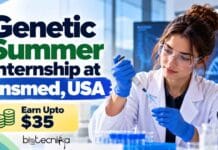 Genetic Internship at Insmed, USA | Gene Editing Discovery, Apply Online & Earn Upto $35 /hr Genetic Internship at Insmed, USA. Gene Editing Discovery in New Jersey. Check eligibility, duties, pay of upto $35 per hour and apply.