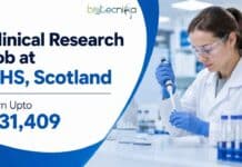 Clinical Research Job at NHS, Scotland | Apply Now For Medical Lab Assistant Role and Earn Upto £31,409 Medical Lab Assistant job at NHS Greater Glasgow and Clyde: support cancer-trial samples in Scotland. Earn Upto £31,409